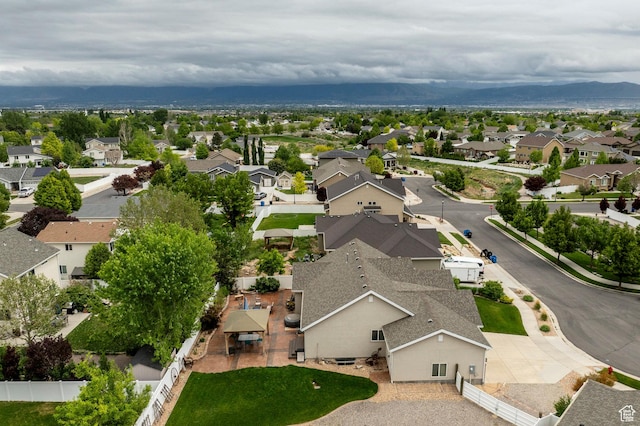aerial view of residential area