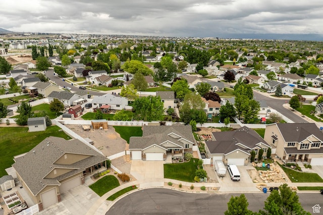 aerial view of residential area