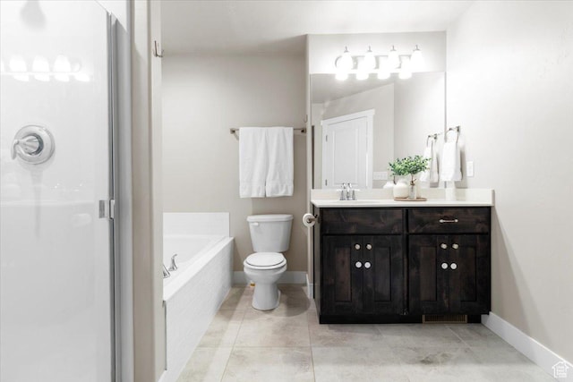 930 N 90 W, Santaquin, UT 84655 - bathroom with a bath, baseboards, toilet, and a stall shower