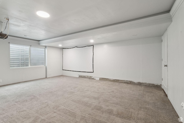 3714 W Soft Whisper Way, Herriman, UT 84096 - carpeted cinema room with recessed lighting