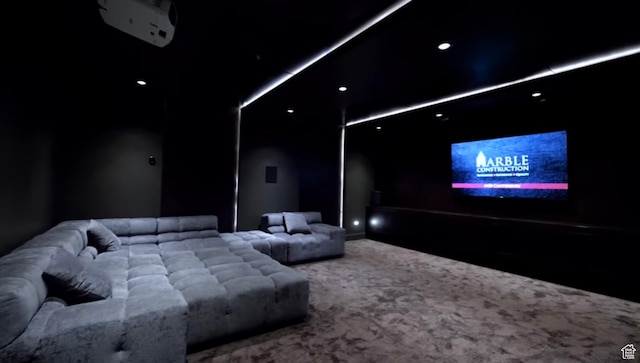 422 N Castor Ln, Salt Lake City, UT 84103 - home theater room featuring carpet