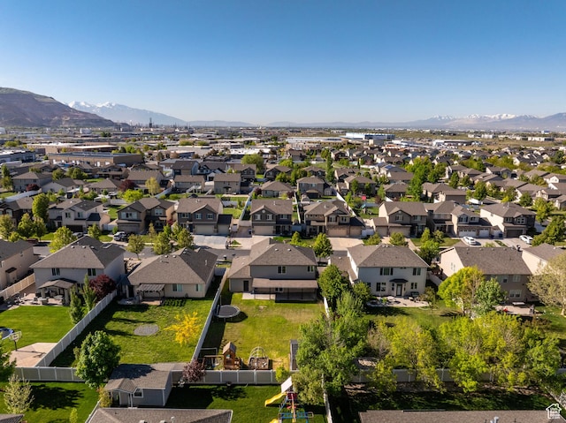 886 Cambridge Dr, North Salt Lake, UT 84054 - aerial perspective of suburban area featuring a mountain backdrop