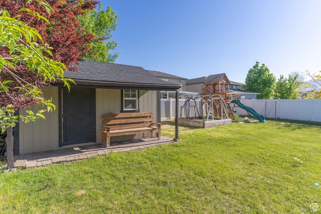 886 Cambridge Dr, North Salt Lake, UT 84054 - view of yard with a playground