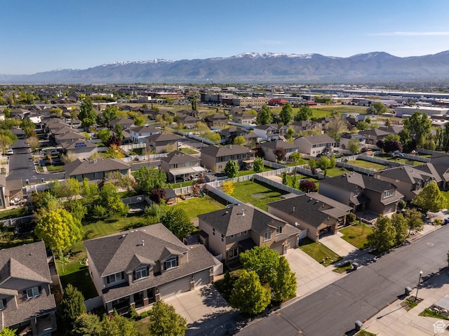 886 Cambridge Dr, North Salt Lake, UT 84054 - aerial view of residential area featuring a mountain backdrop