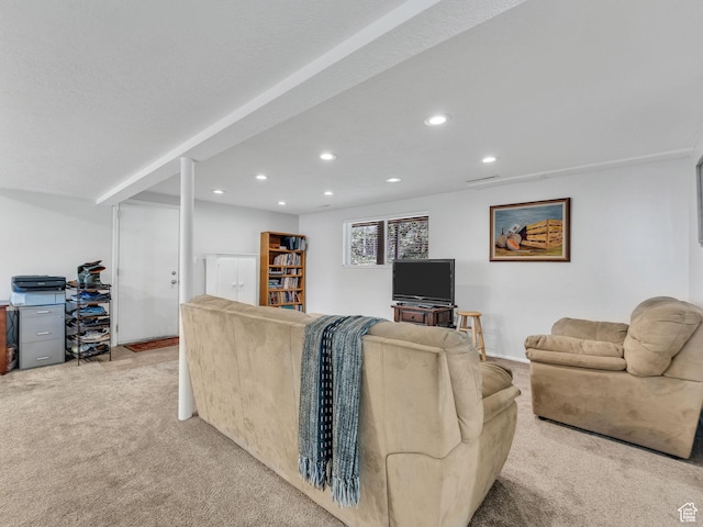 4131 S Fortuna Way E, Salt Lake City, UT 84124 - living area featuring carpet and recessed lighting