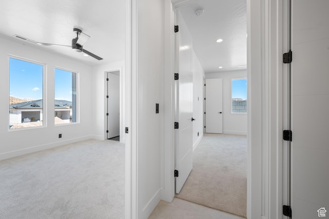 1575 W 840 S, Hurricane, UT 84737 - hallway with light colored carpet, baseboards, and recessed lighting