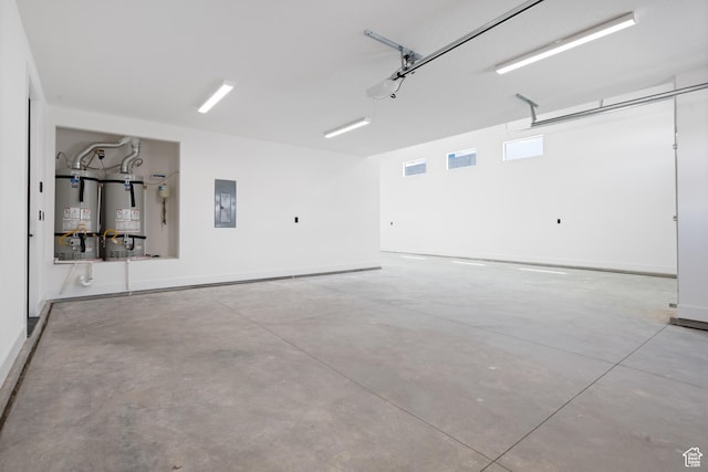 1575 W 840 S, Hurricane, UT 84737 - garage with gas water heater, strapped water heater, electric panel, and baseboards