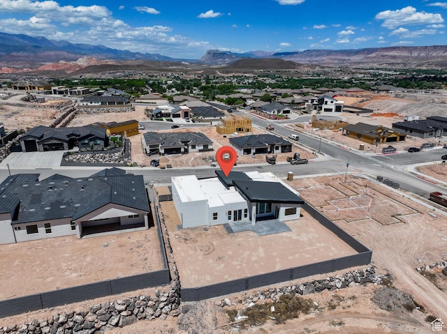 1575 W 840 S, Hurricane, UT 84737 - aerial perspective of suburban area featuring mountains