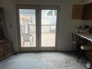 view of doorway to outside