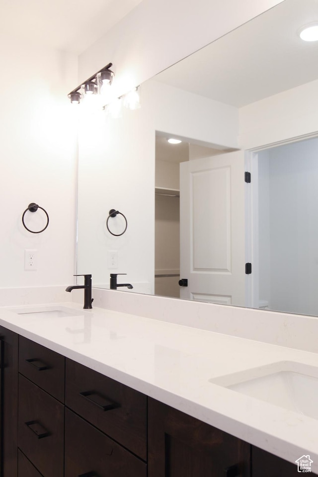 full bathroom with double vanity