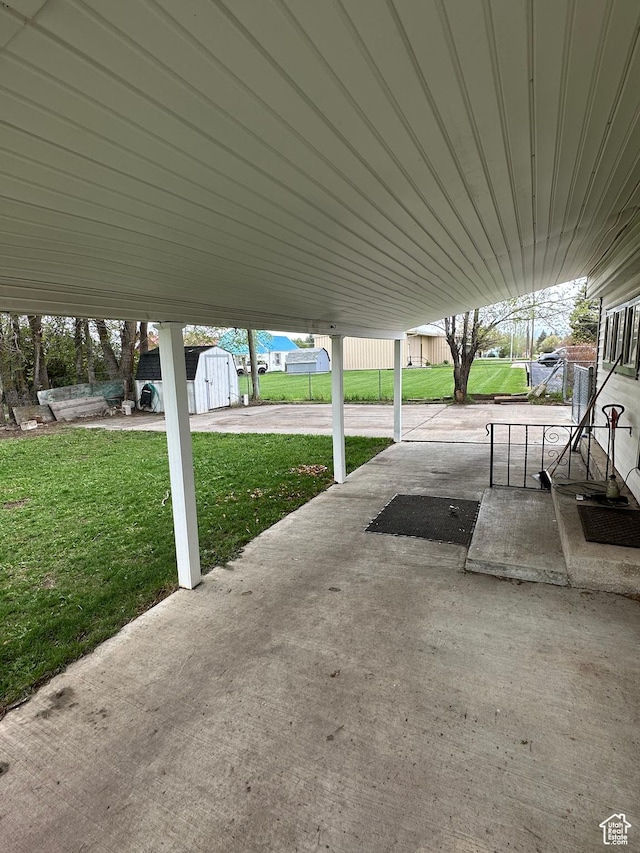 733 Clay St, Montpelier, ID 83254 - view of patio / terrace with a storage unit and an outdoor structure