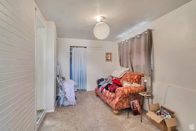 2172 S 800 E, Salt Lake City, UT 84106 - bedroom with carpet flooring and brick wall