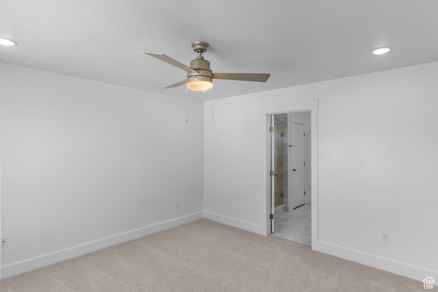 564 N 800 W, Smithfield, UT 84335 - unfurnished room featuring carpet flooring, baseboards, recessed lighting, and a ceiling fan