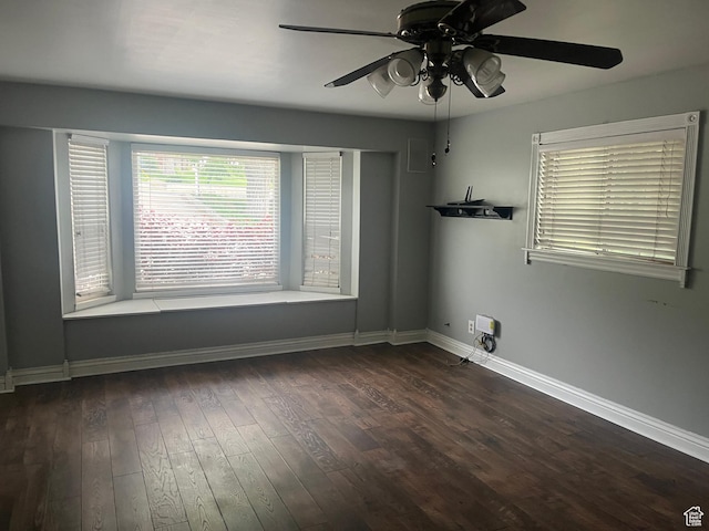 375 E 200 S, Centerville, UT 84014 - empty room with a ceiling fan, wood finished floors, and baseboards