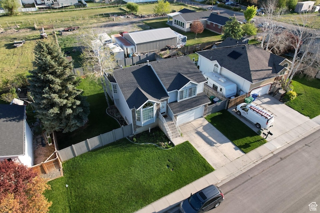 aerial view of residential area