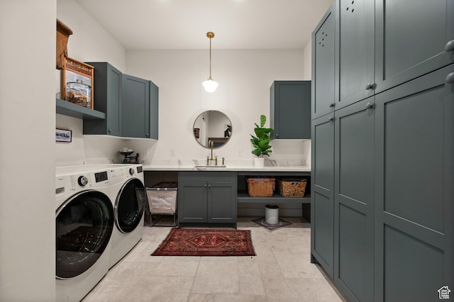 10076 S Wild Goose Cv E, Sandy, UT 84092 - laundry area with cabinet space and separate washer and dryer