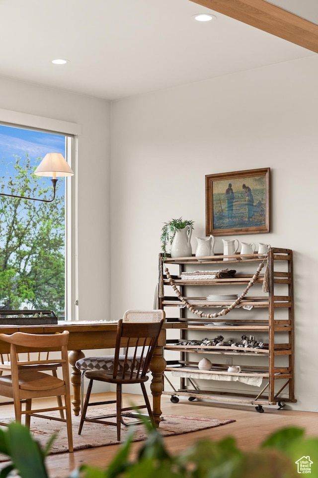 10076 S Wild Goose Cv E, Sandy, UT 84092 - dining space with recessed lighting and wood finished floors