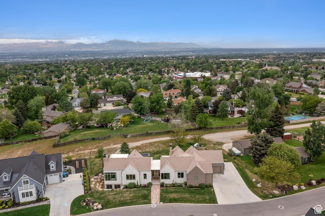 10076 S Wild Goose Cv E, Sandy, UT 84092 - aerial perspective of suburban area featuring a mountain backdrop