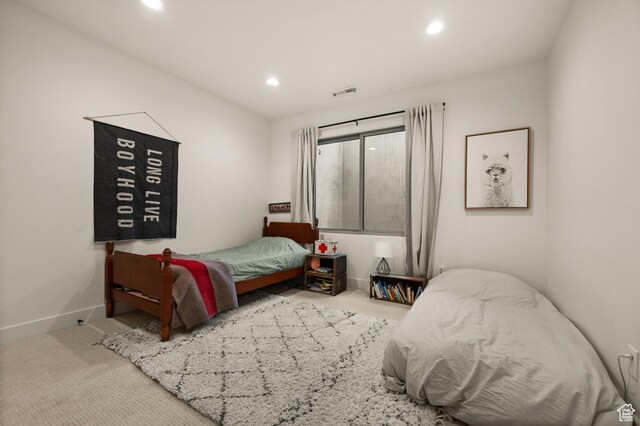 10076 S Wild Goose Cv E, Sandy, UT 84092 - carpeted bedroom with recessed lighting and baseboards