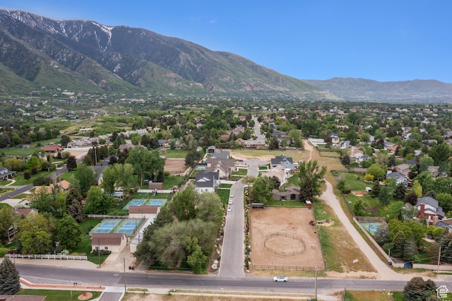 10076 S Wild Goose Cv E, Sandy, UT 84092 - aerial view of residential area with a mountain backdrop