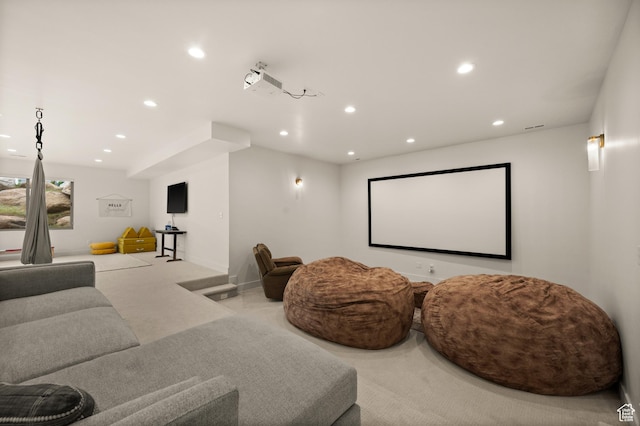 10076 S Wild Goose Cv E, Sandy, UT 84092 - carpeted home theater with recessed lighting and baseboards