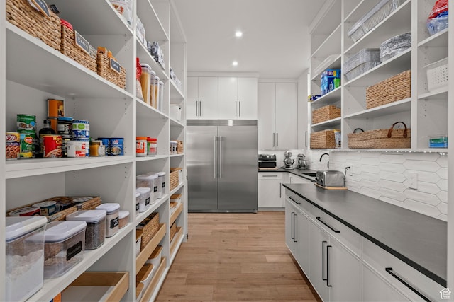 storage area with a sink