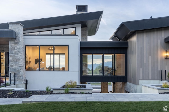 view of front of house with stone siding