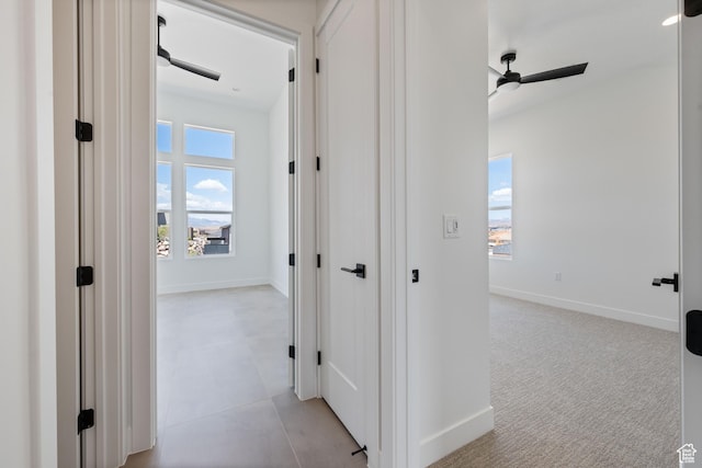 hallway with baseboards