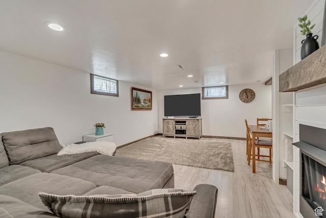 120 N 5th St, Tooele, UT 84074 - living area featuring recessed lighting, light wood-style floors, and baseboards