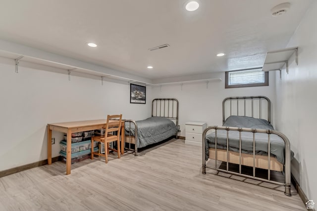 120 N 5th St, Tooele, UT 84074 - bedroom with baseboards, light wood-style floors, and recessed lighting