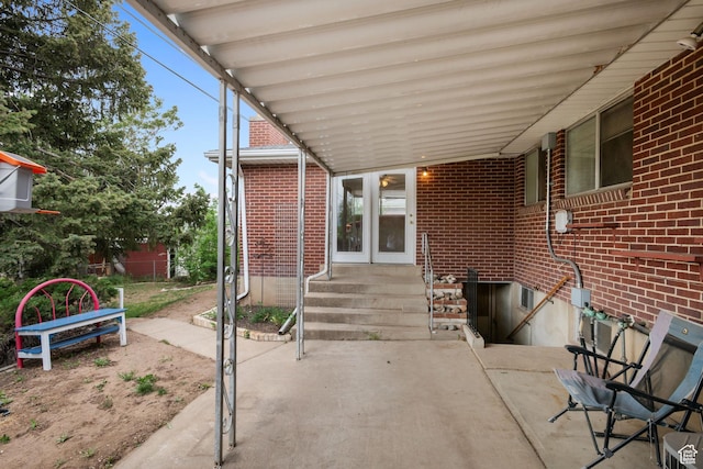 view of patio / terrace featuring a carport