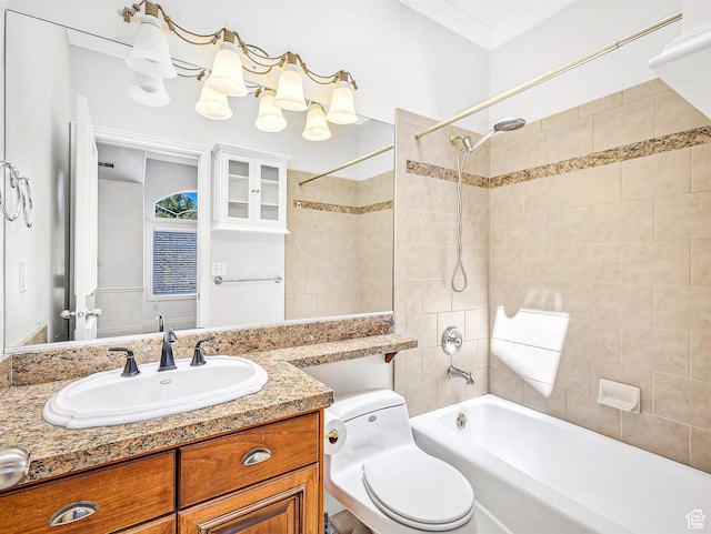 10868 S Prescott Dr E, Sandy, UT 84092 - bathroom with bathtub / shower combination, vanity, and toilet