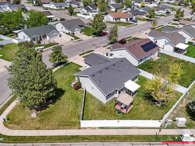 aerial view of residential area