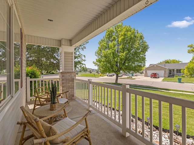 balcony with a porch