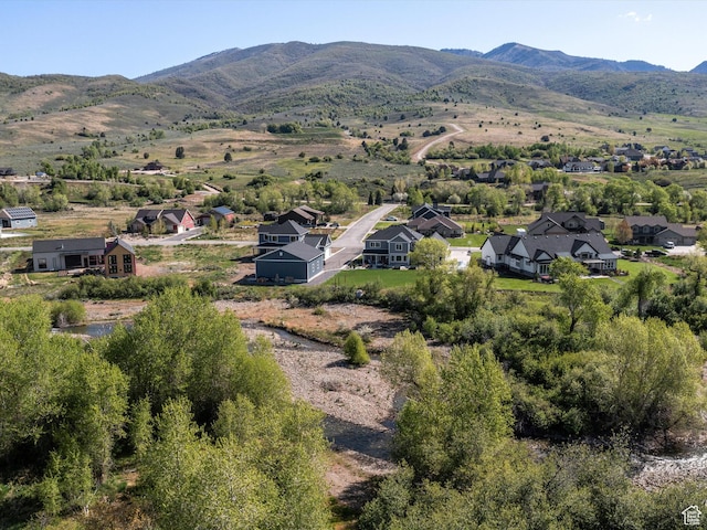 4591 N Abbey Way, Eden, UT 84310 - aerial perspective of suburban area featuring a mountainous background