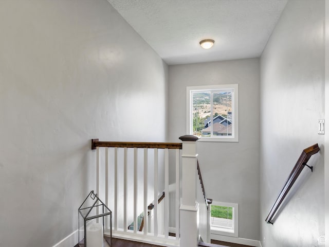 4591 N Abbey Way, Eden, UT 84310 - stairs featuring a textured ceiling