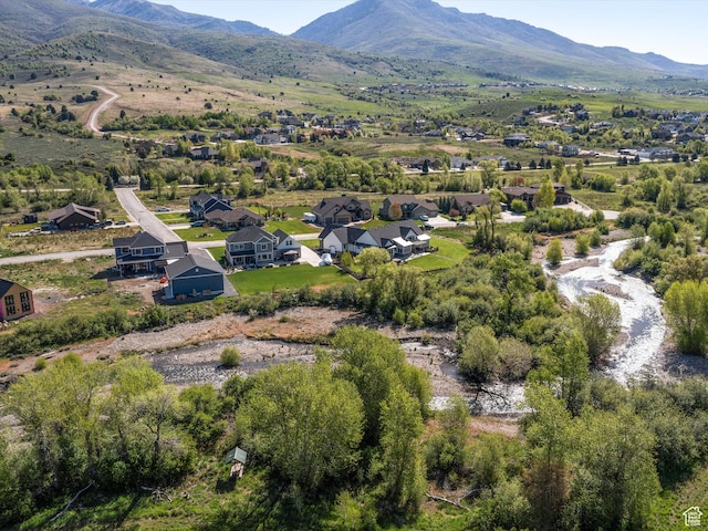 4591 N Abbey Way, Eden, UT 84310 - aerial view of residential area with a mountain backdrop