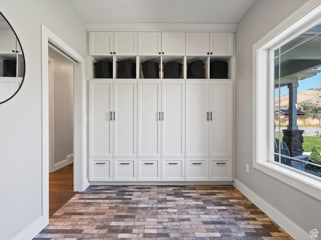 4591 N Abbey Way, Eden, UT 84310 - mudroom with brick patterned flooring and baseboards