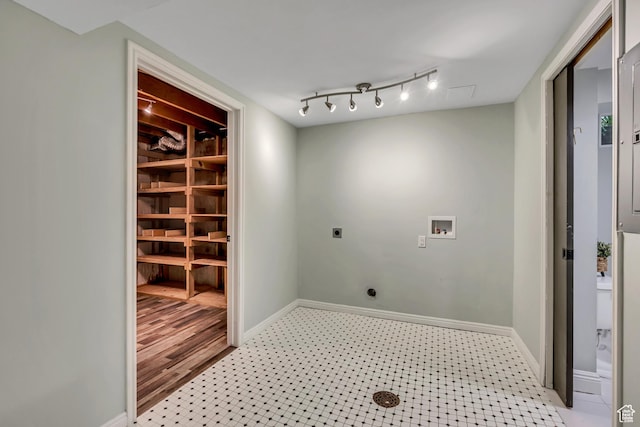 476 E 3050 N, North Ogden, UT 84414 - laundry room with electric dryer hookup, hookup for a washing machine, and baseboards