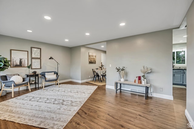 476 E 3050 N, North Ogden, UT 84414 - sitting room featuring recessed lighting, wood finished floors, and baseboards