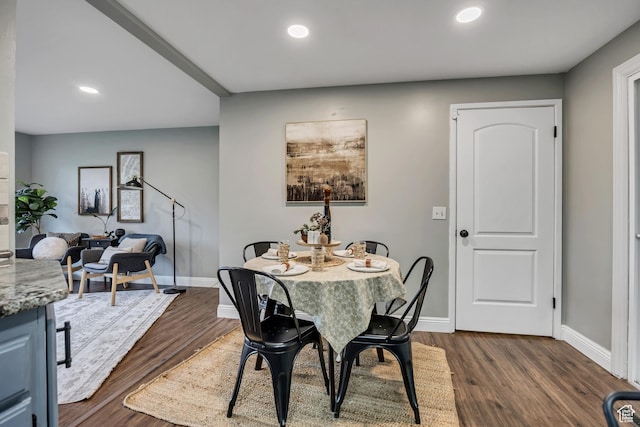 476 E 3050 N, North Ogden, UT 84414 - dining room with recessed lighting, baseboards, and dark wood finished floors