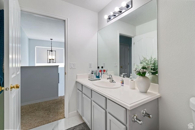 bathroom with vanity