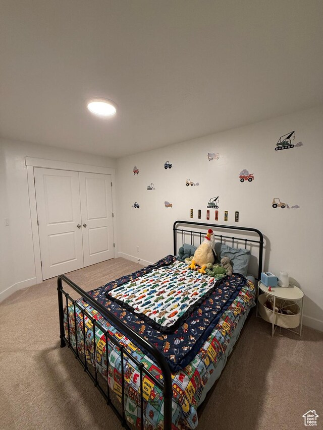 81 W 925 N, Brigham City, UT 84302 - bedroom featuring carpet floors, baseboards, and a closet