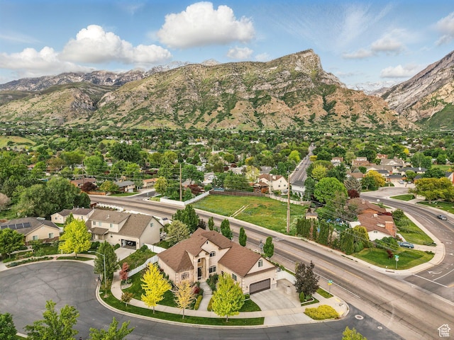 mountain view with nearby suburban area