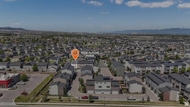 5368 W Sonova Ln S, Herriman, UT 84096 - aerial view of residential area featuring mountains
