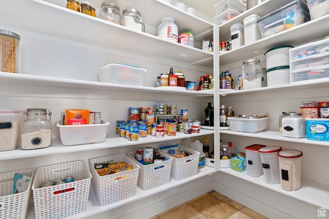 view of pantry