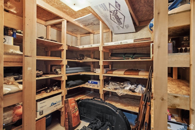view of storage area