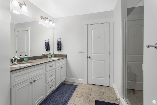 15378 S Skyraider Ln, Bluffdale, UT 84065 - full bathroom featuring double vanity, tile patterned floors, and baseboards
