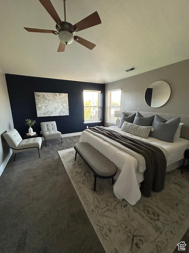 642 W 1250 S, Lehi, UT 84043 - carpeted bedroom featuring ceiling fan, baseboards, and vaulted ceiling