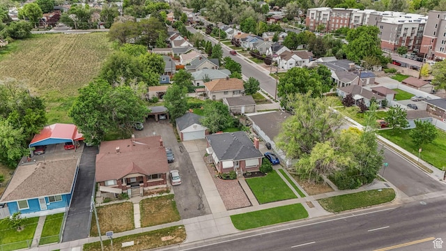 aerial overview of property's location with nearby suburban area